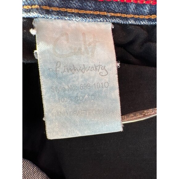 Y2K Cult Of Individuality Jeans Size 34 Medium Wash Distressed Straight Leg - Picture 8 of 10